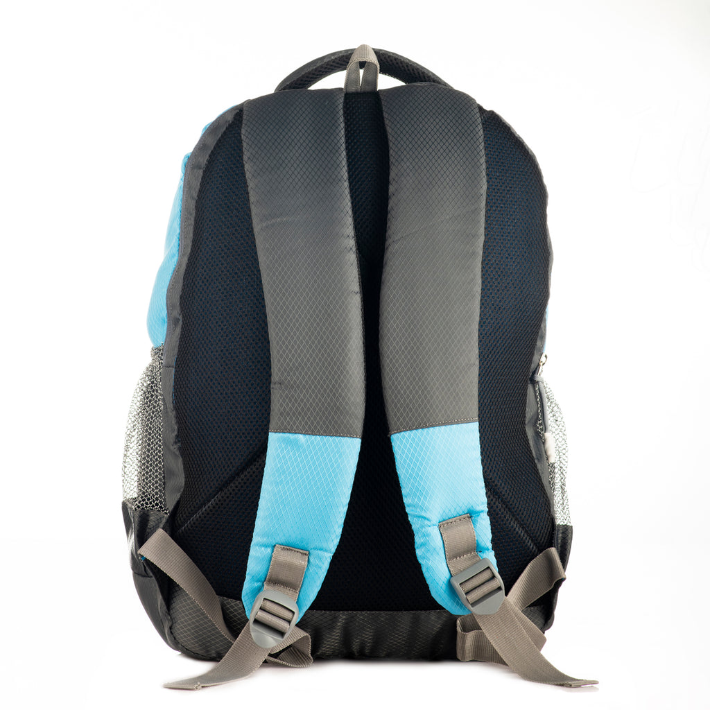 REGULAR BACK PACK DUO-19"(32 LTR) GREY & SKY BLUE