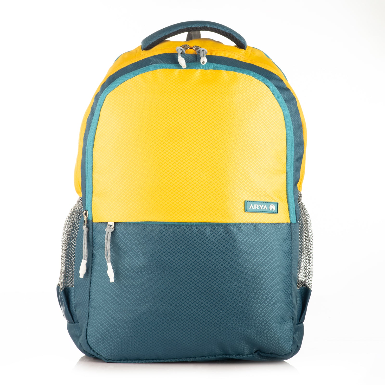 REGULAR BACK PACK DUO-19"(32 LTR) AQUA BLUE & YELLOW