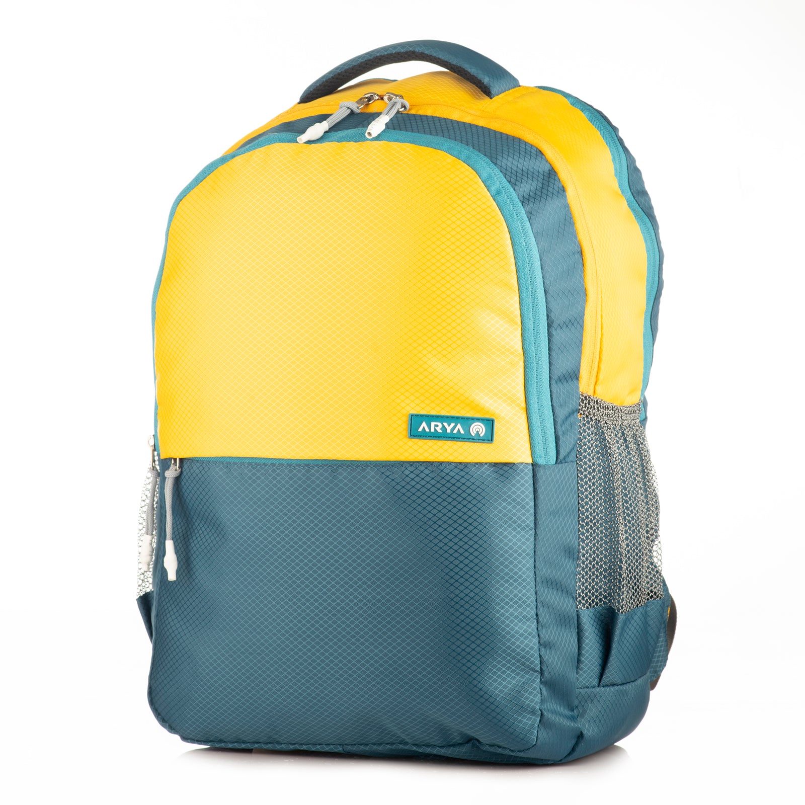 REGULAR BACK PACK DUO-19"(32 LTR) AQUA BLUE & YELLOW