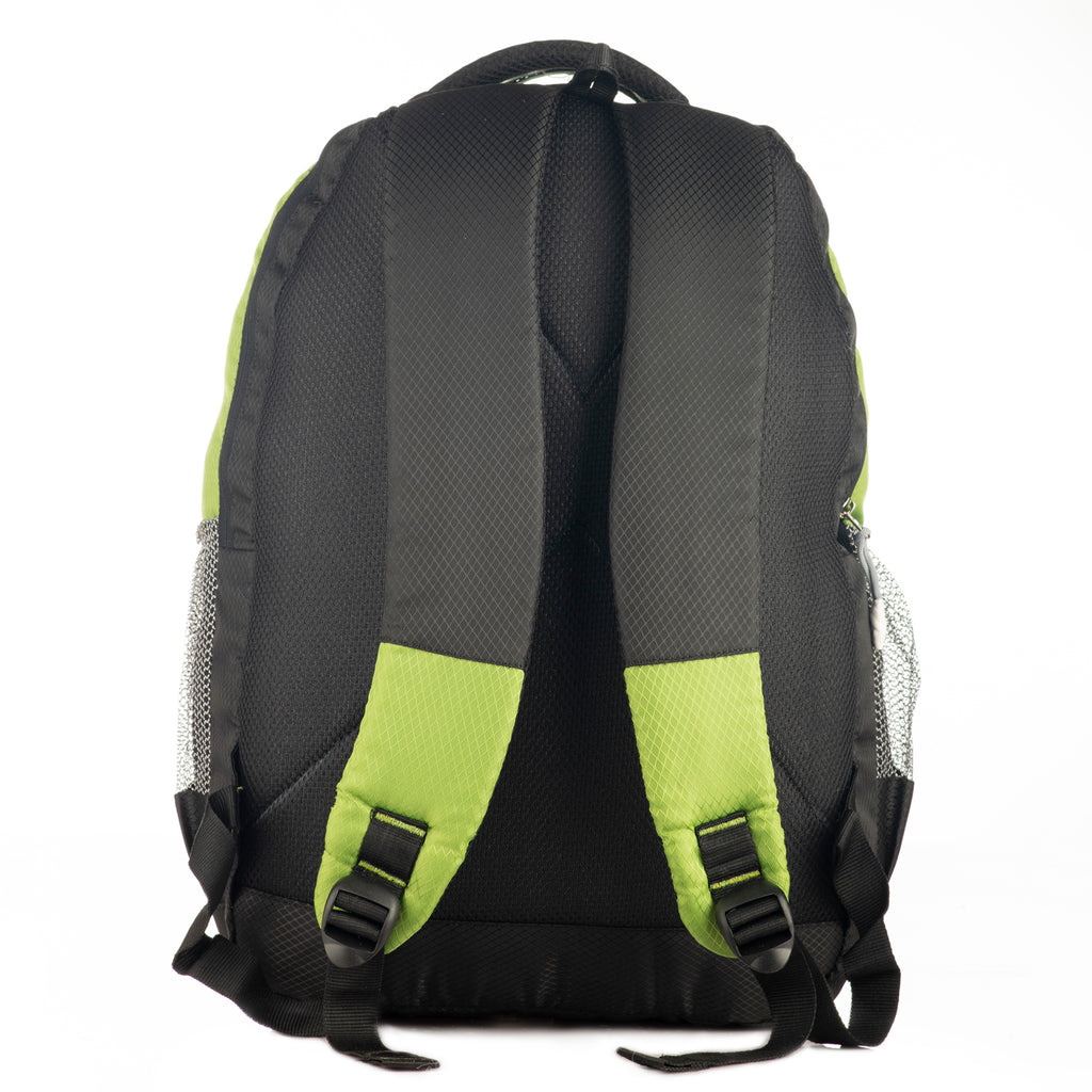 REGULAR BACK PACK DUO-19"(32 LTR) BLACK & PARROT GREEN
