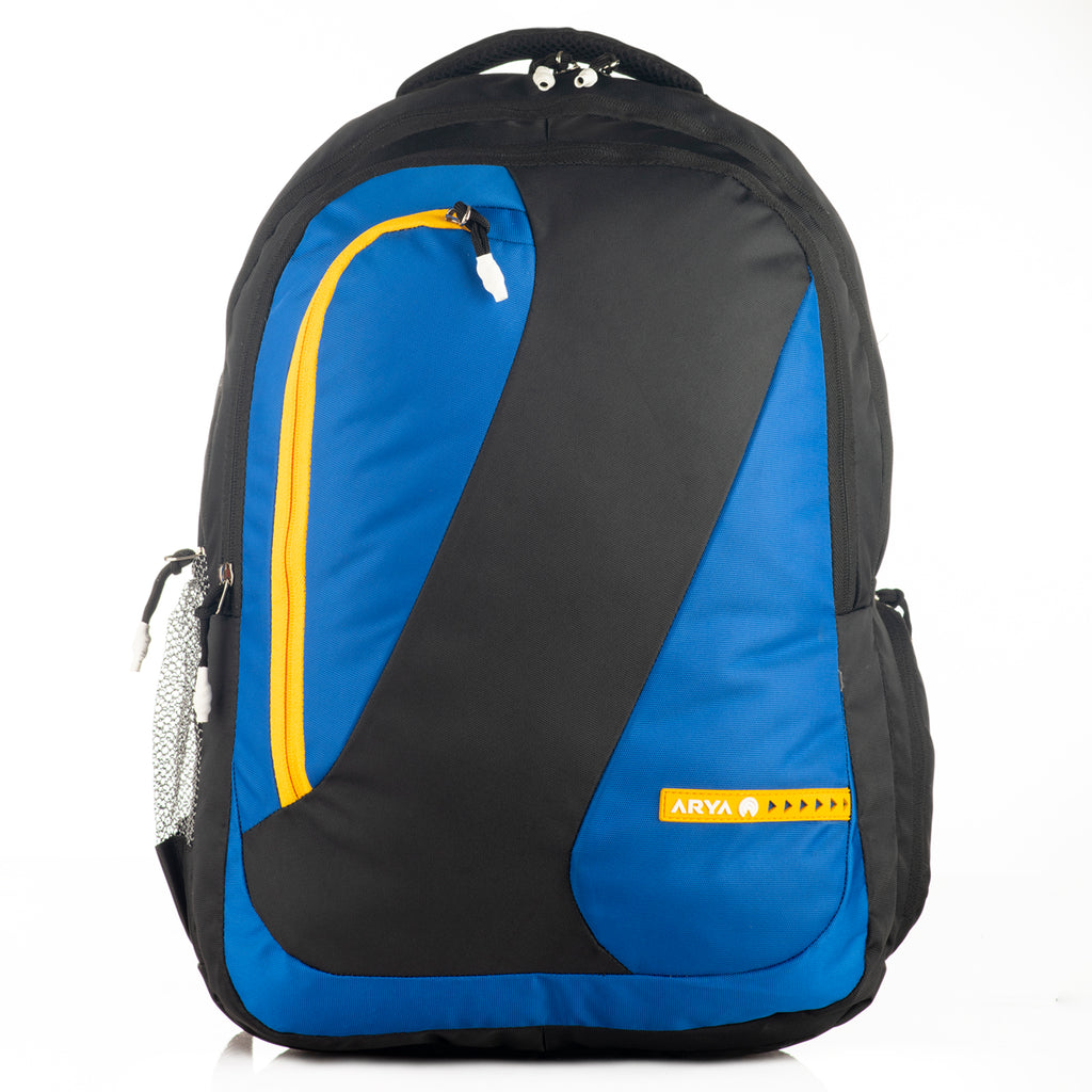 REGULAR BACK PACK COLOMBUS-19"(32 LTR) BLACK & ROYAL BLUE