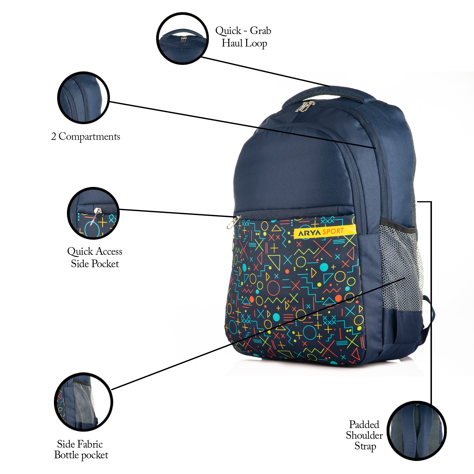 aSB Geometry - Navy Blue - 24 LTR