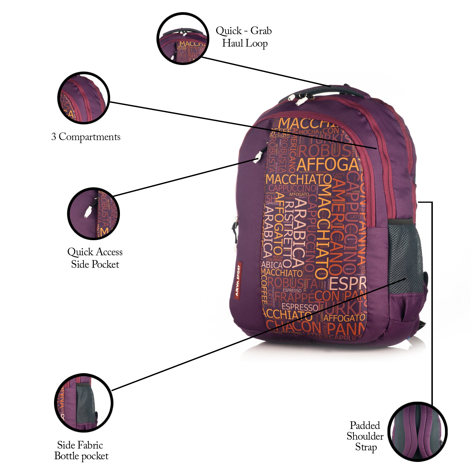 SB Coffee Backpack Purple