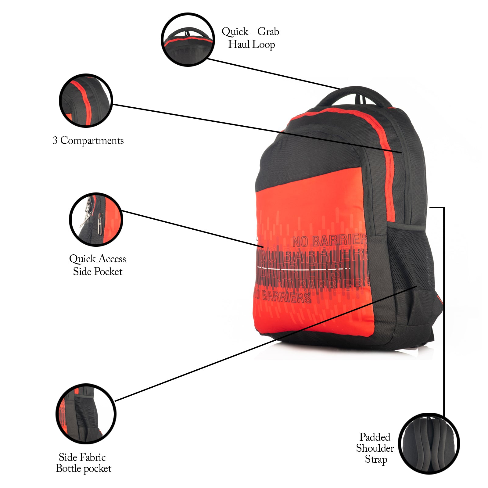 SB Barrier Backpack Red/ Black