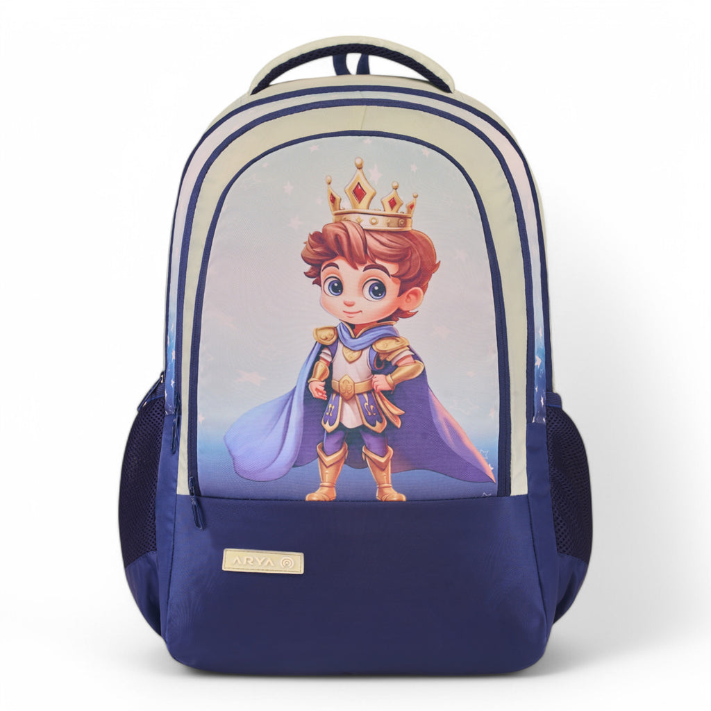 SCHOOL BAG PRINCE-17" (22 LTR) NAVY BLUE & PESTA