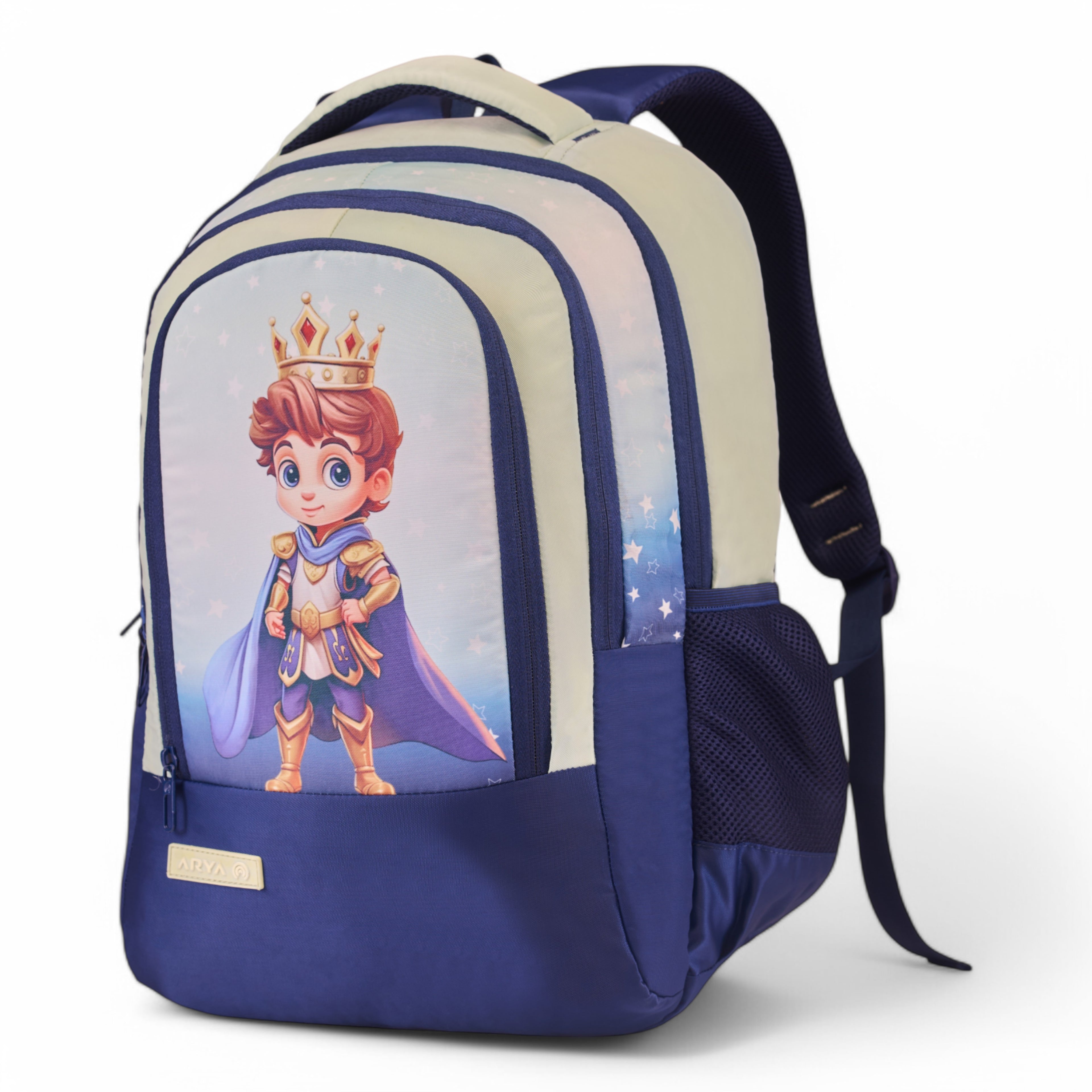 SCHOOL BAG PRINCE-17" (22 LTR) NAVY BLUE & PESTA
