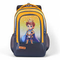 SCHOOL BAG PRINCE-17"(22 LTR) GREY & ORANGE