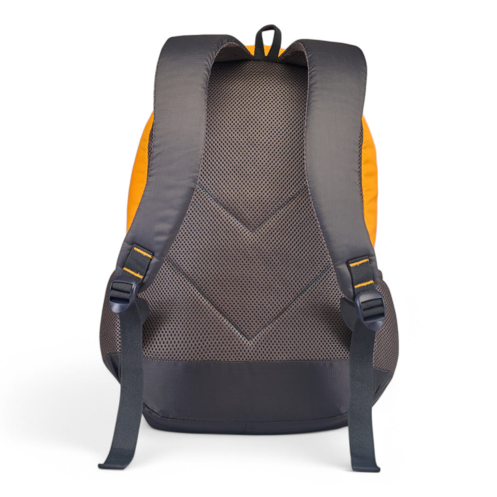 SCHOOL BAG PRINCE-17"(22 LTR) GREY & ORANGE