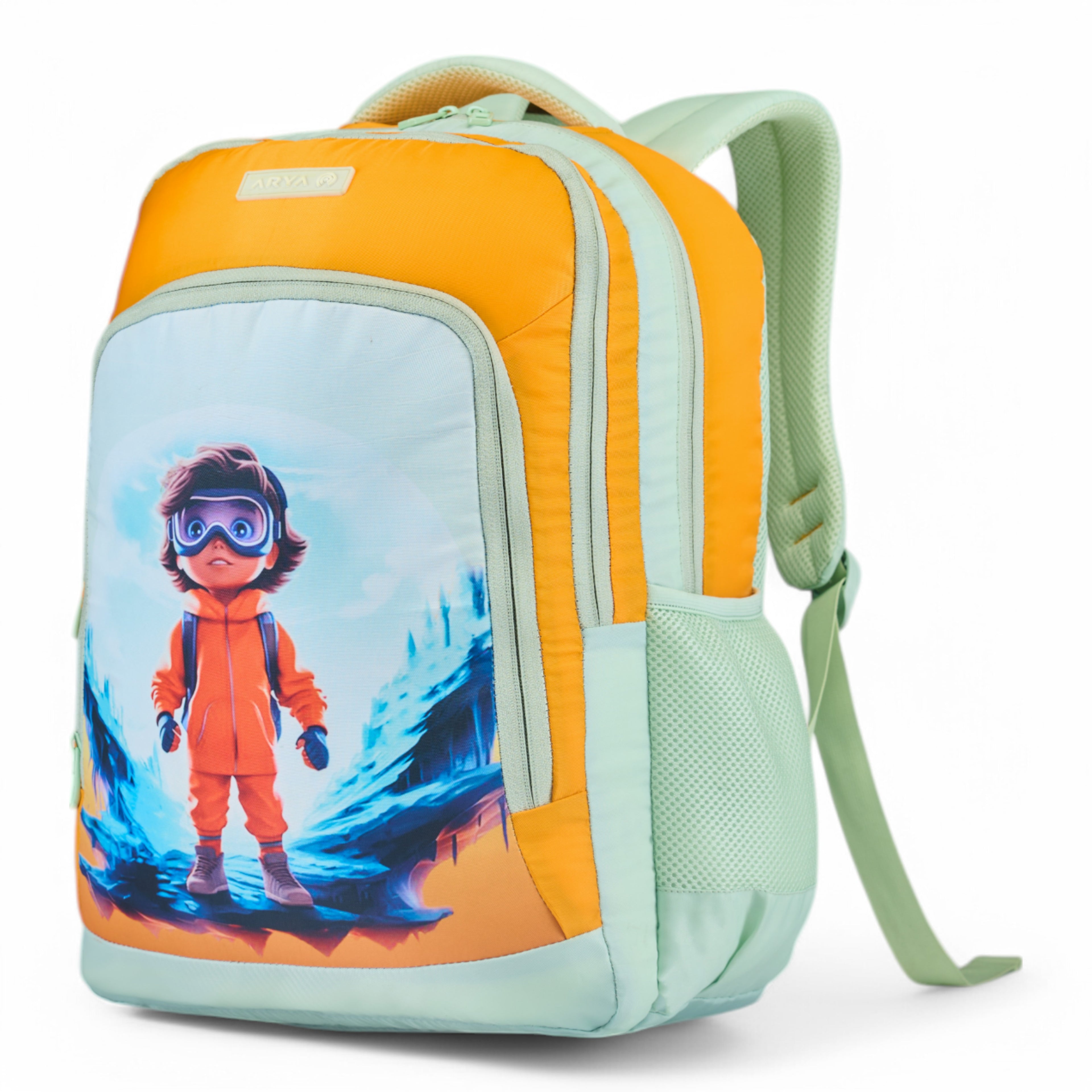 SCHOOL BAG SPACE 16"(21 LTR) PESTA & ORANGE