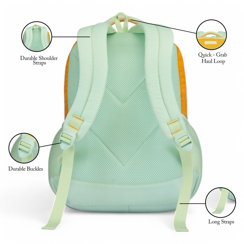 SCHOOL BAG SPACE 16"(21 LTR) PESTA & ORANGE