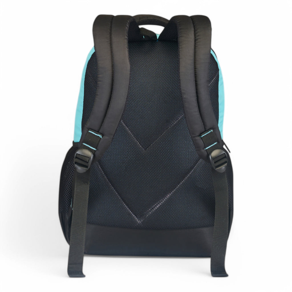 SCHOOL BAG TENNIS 16" (21 LTR) BLACK & SKY BLUE
