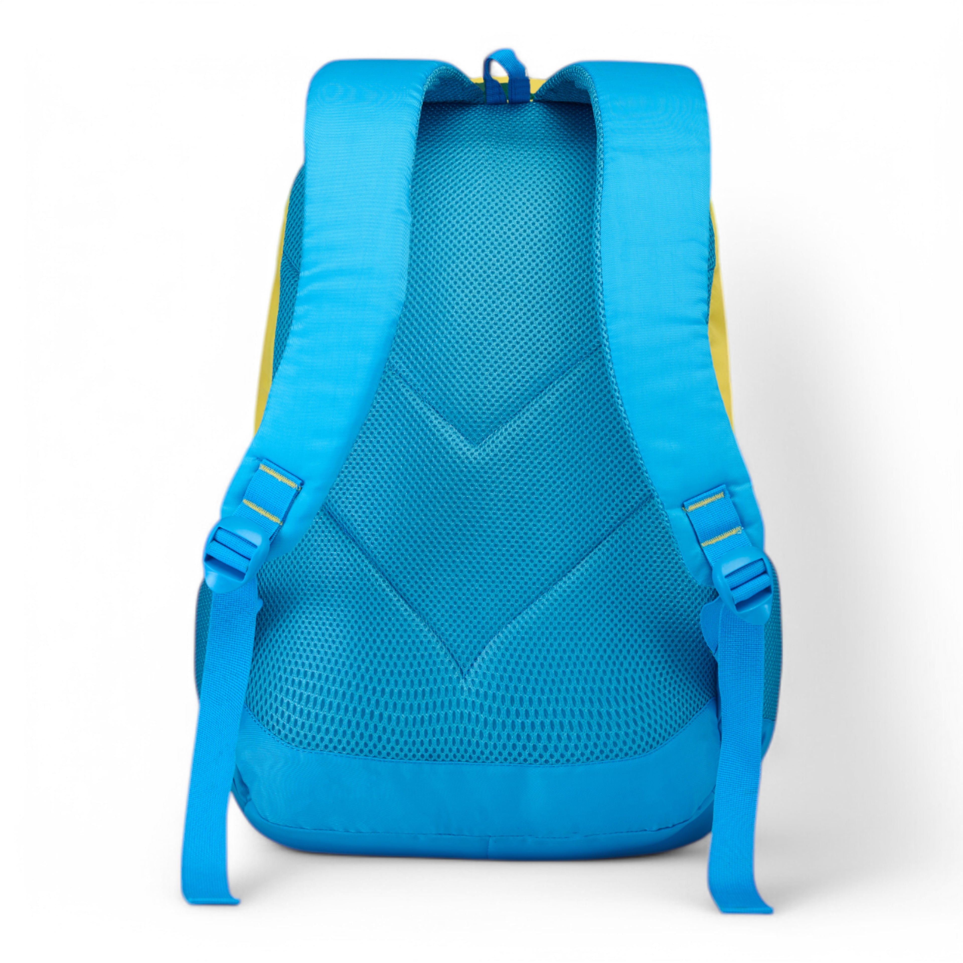 SCHOOL BAG SUPER KID-17"(22 LTR) TURQUOISE BLUE & YELLOW