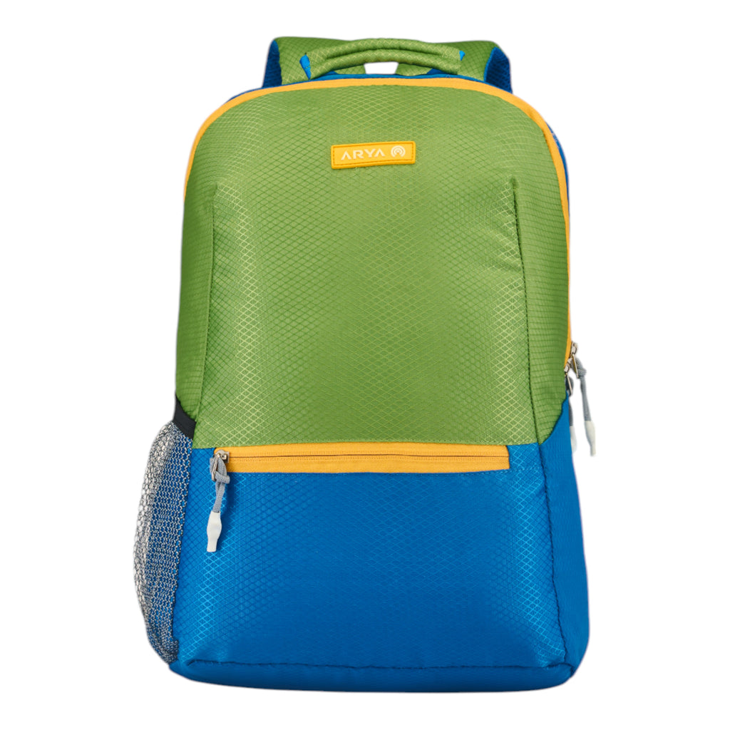 REGULAR BACK PACK NEXA-16"(15 LTR) -ROYAL BLUE & PARROT GREEN