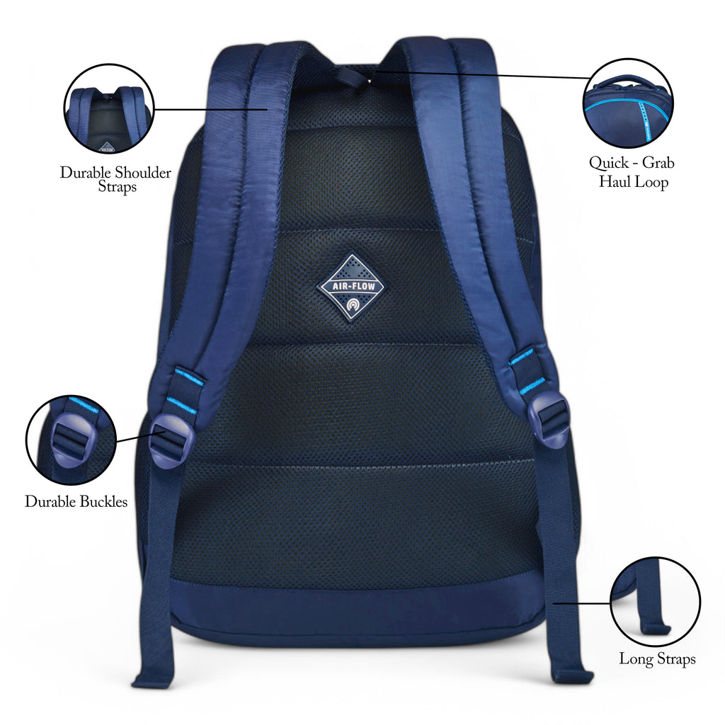 REGULAR BACK PACK HENRI-19"(32 LTR) NAVY BLUE