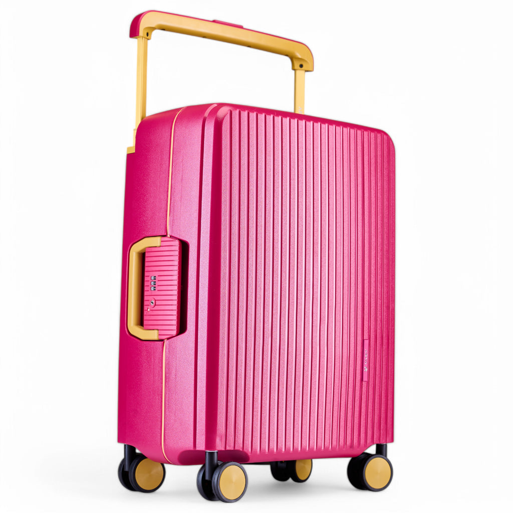 HARD LUGGGAGE STELLA-24"-RED & CHAMPANGE