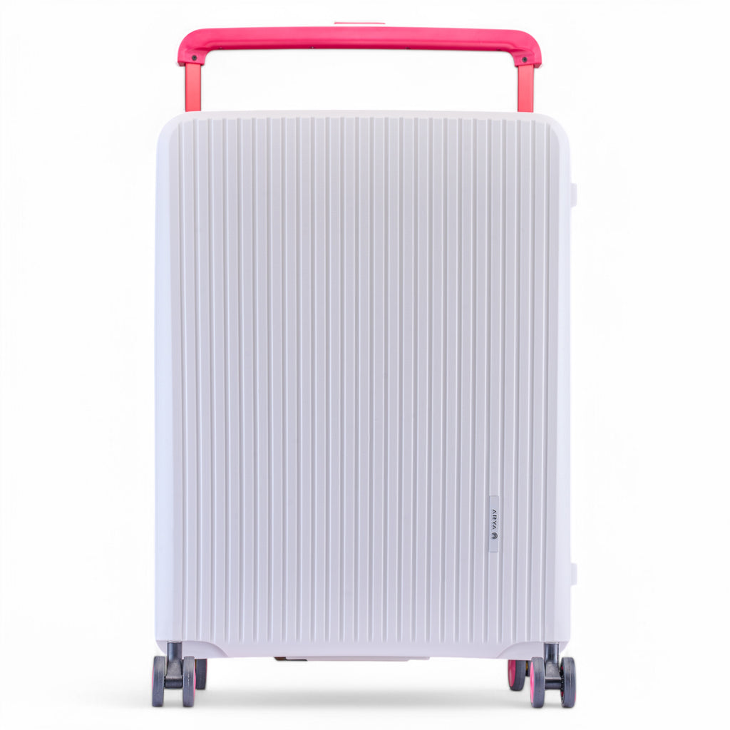 HARD LUGGGAGE STELLA-20"-WHITE & RED