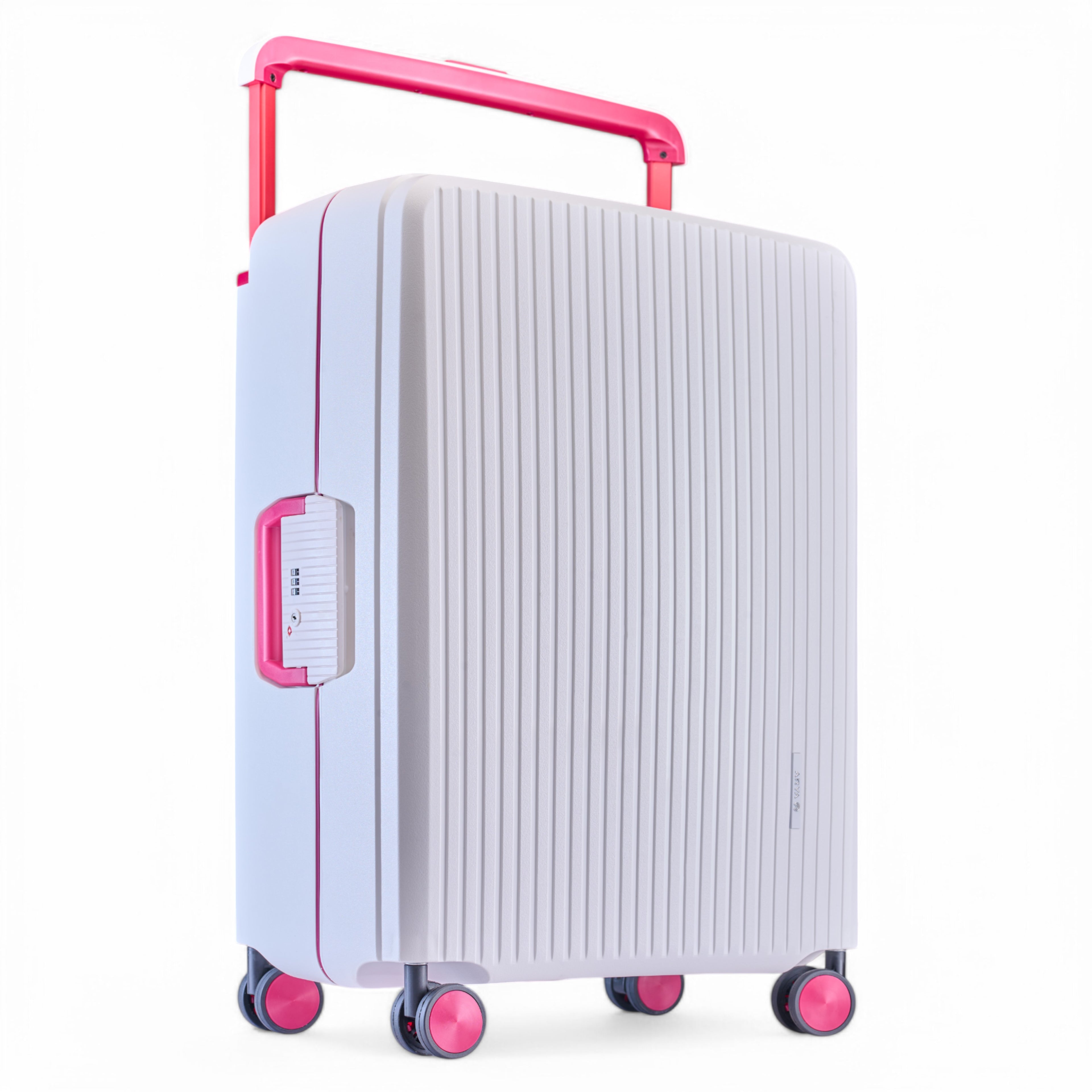 HARD LUGGGAGE STELLA-20"-WHITE & RED