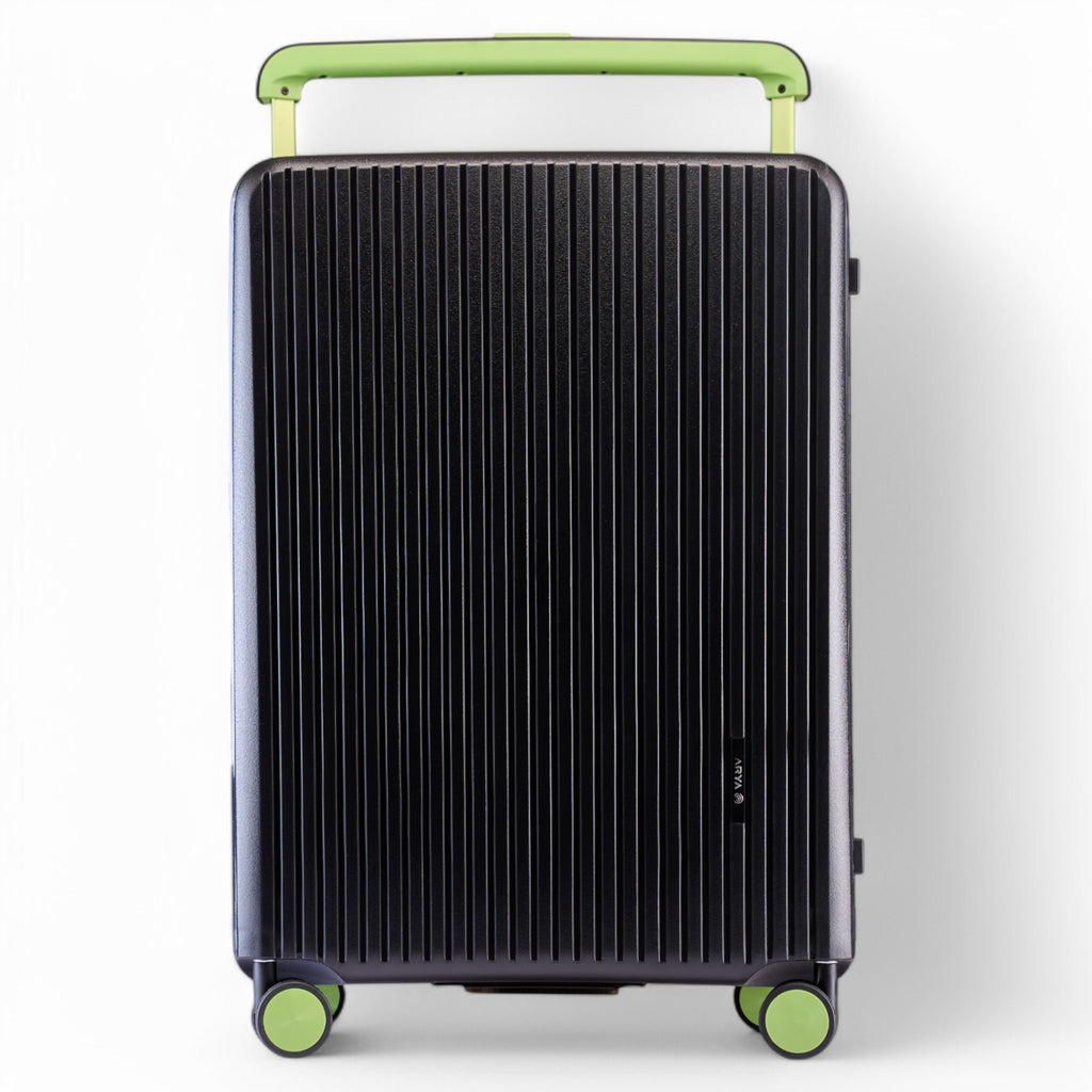 HARD LUGGGAGE STELLA-20"-BLACK & LIMEGREEN