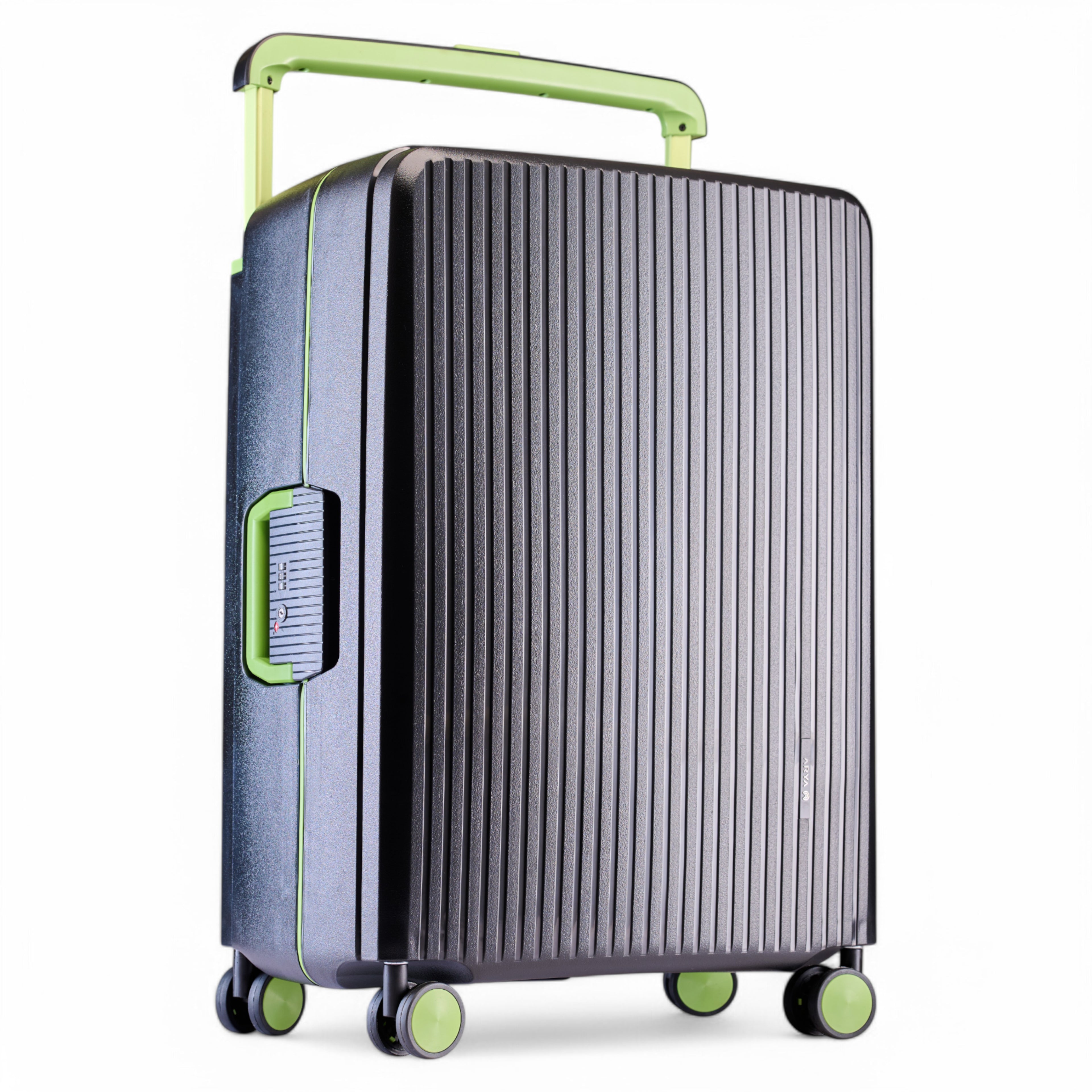 HARD LUGGGAGE STELLA-24"-BLACK & LIMEGREEN