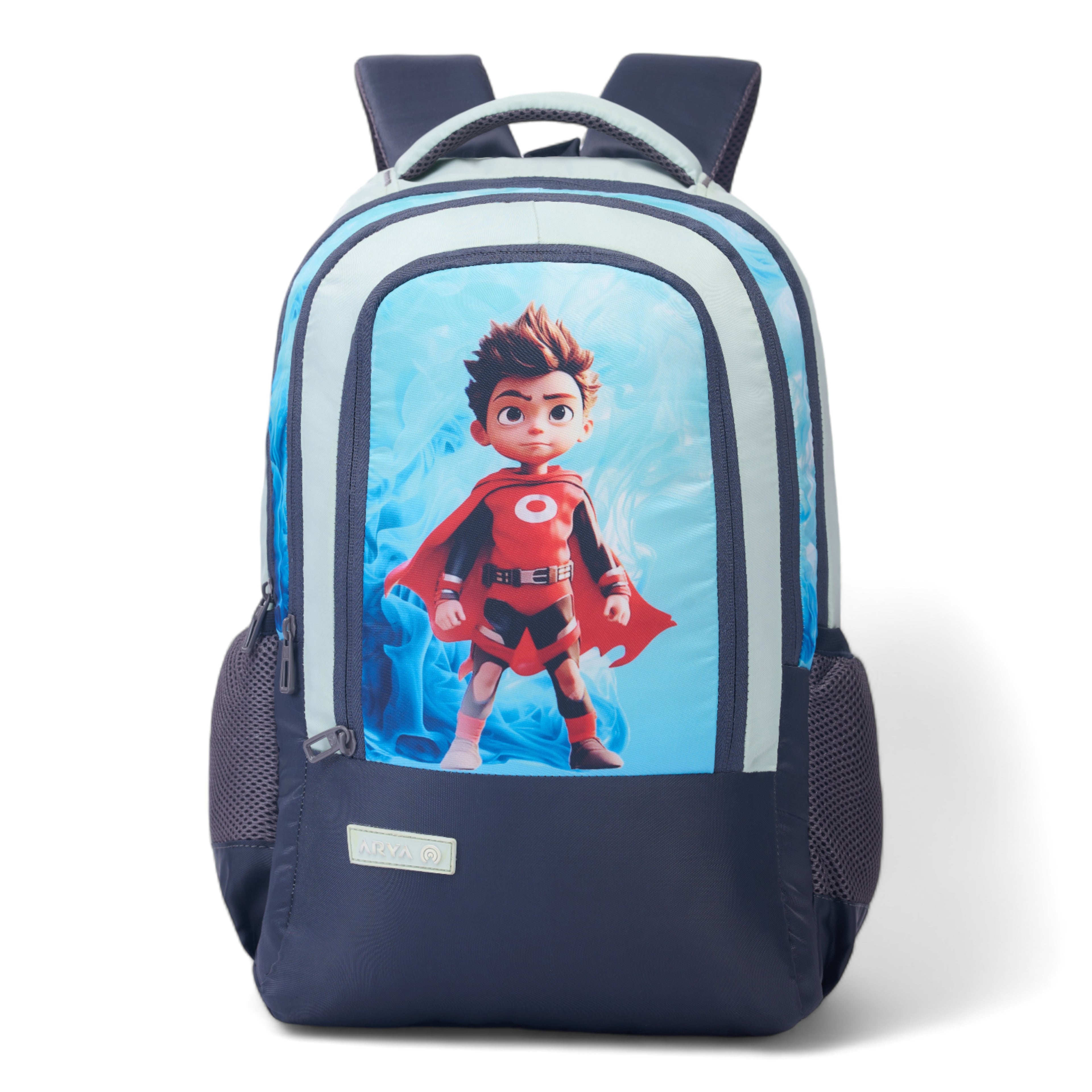 SCHOOL BAG SUPER KID-17"(22 LTR) GREY & PESTA