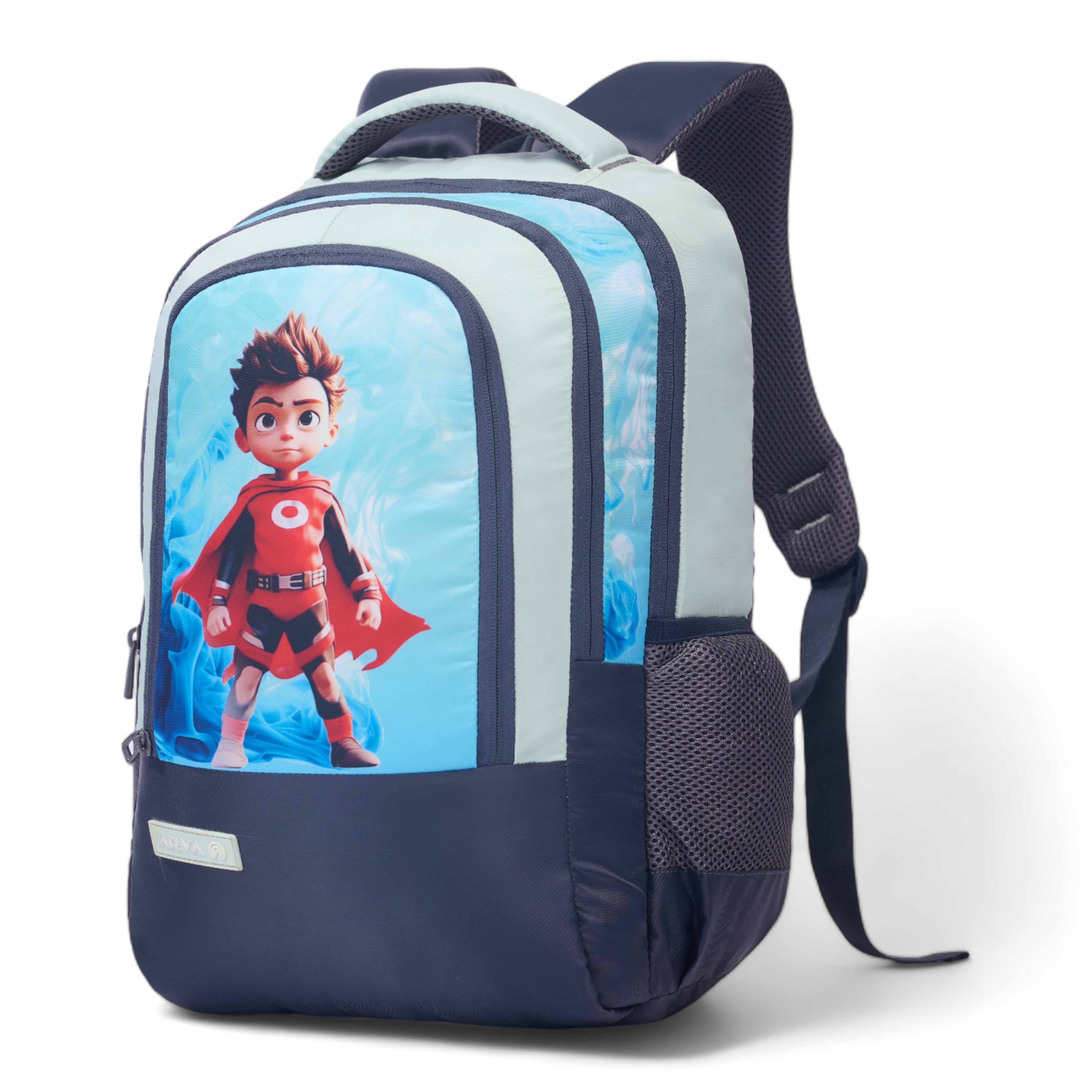 SCHOOL BAG SUPER KID-17"(22 LTR) GREY & PESTA