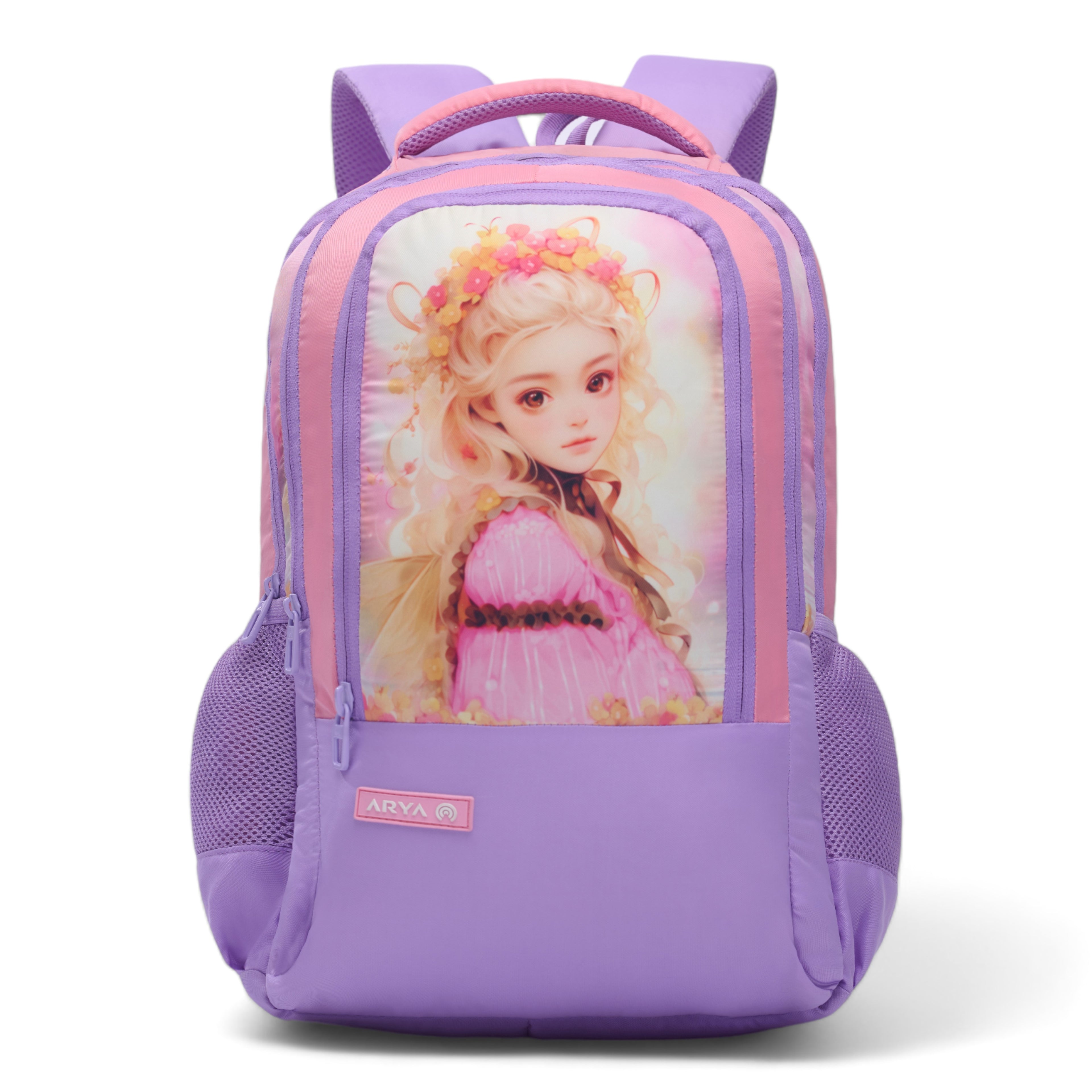 SCHOOL BAG YANA-17" (22 LTR ) LAVENDER & PINK