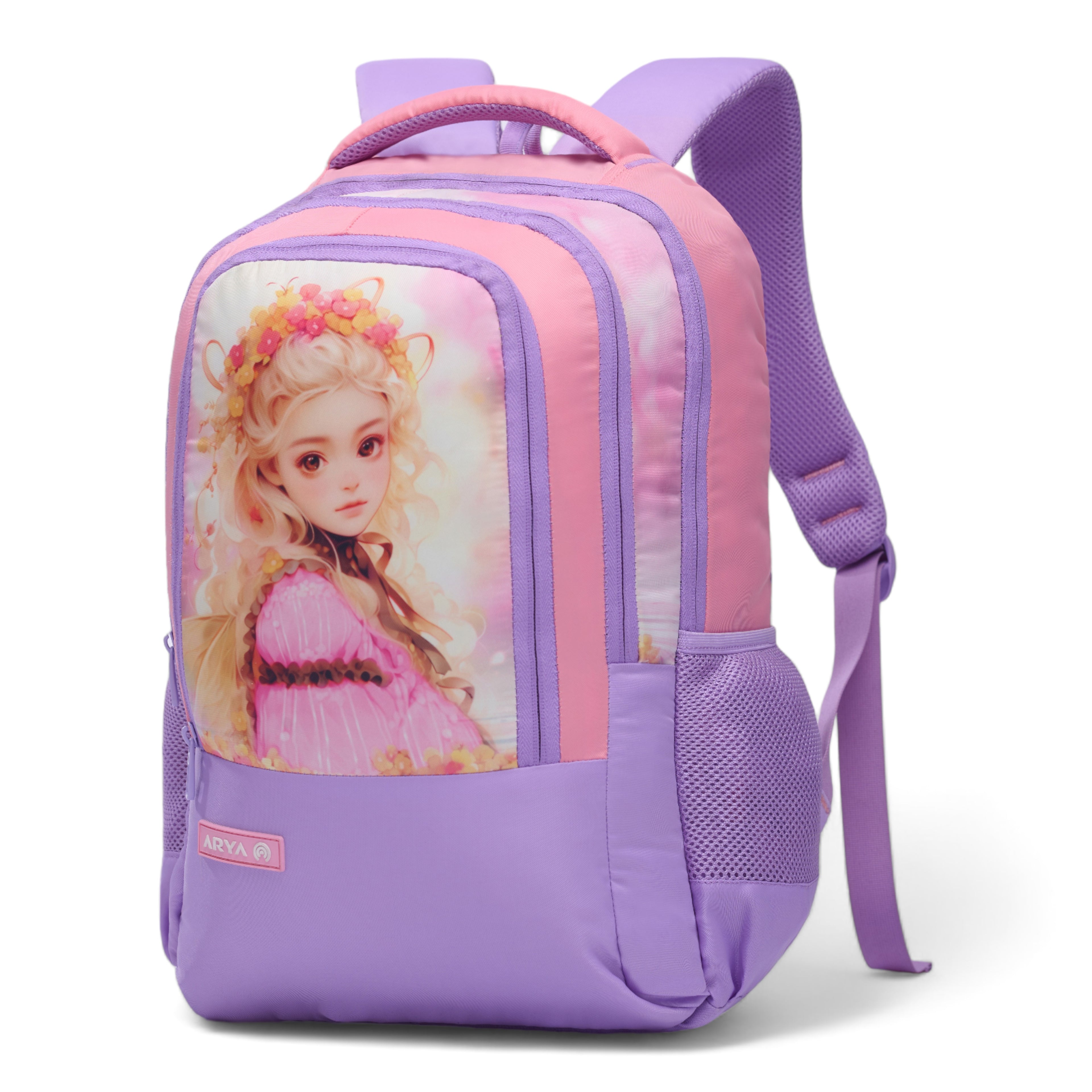 SCHOOL BAG YANA-17" (22 LTR ) LAVENDER & PINK