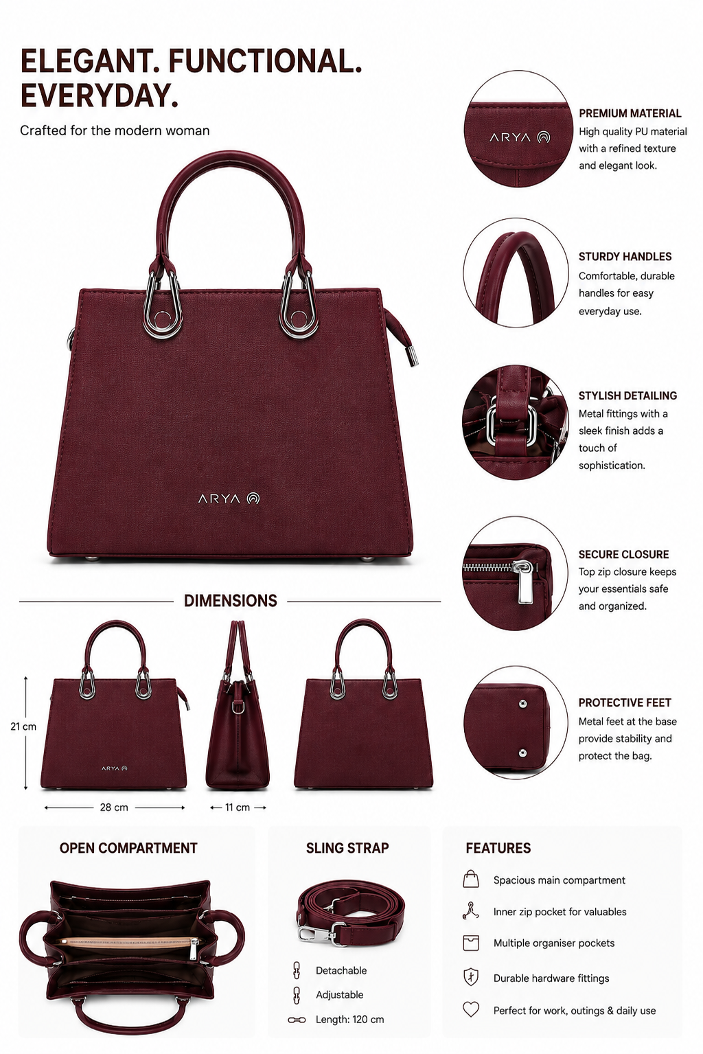 1757 Priya - Burgundy