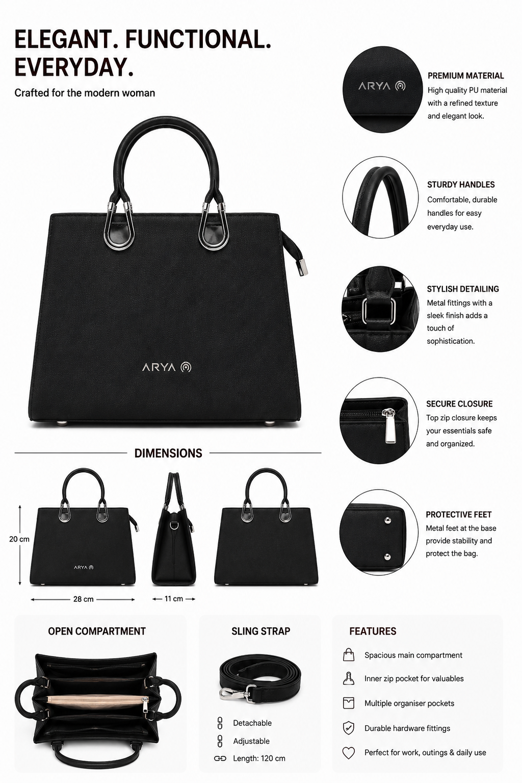1757 Priya - Black
