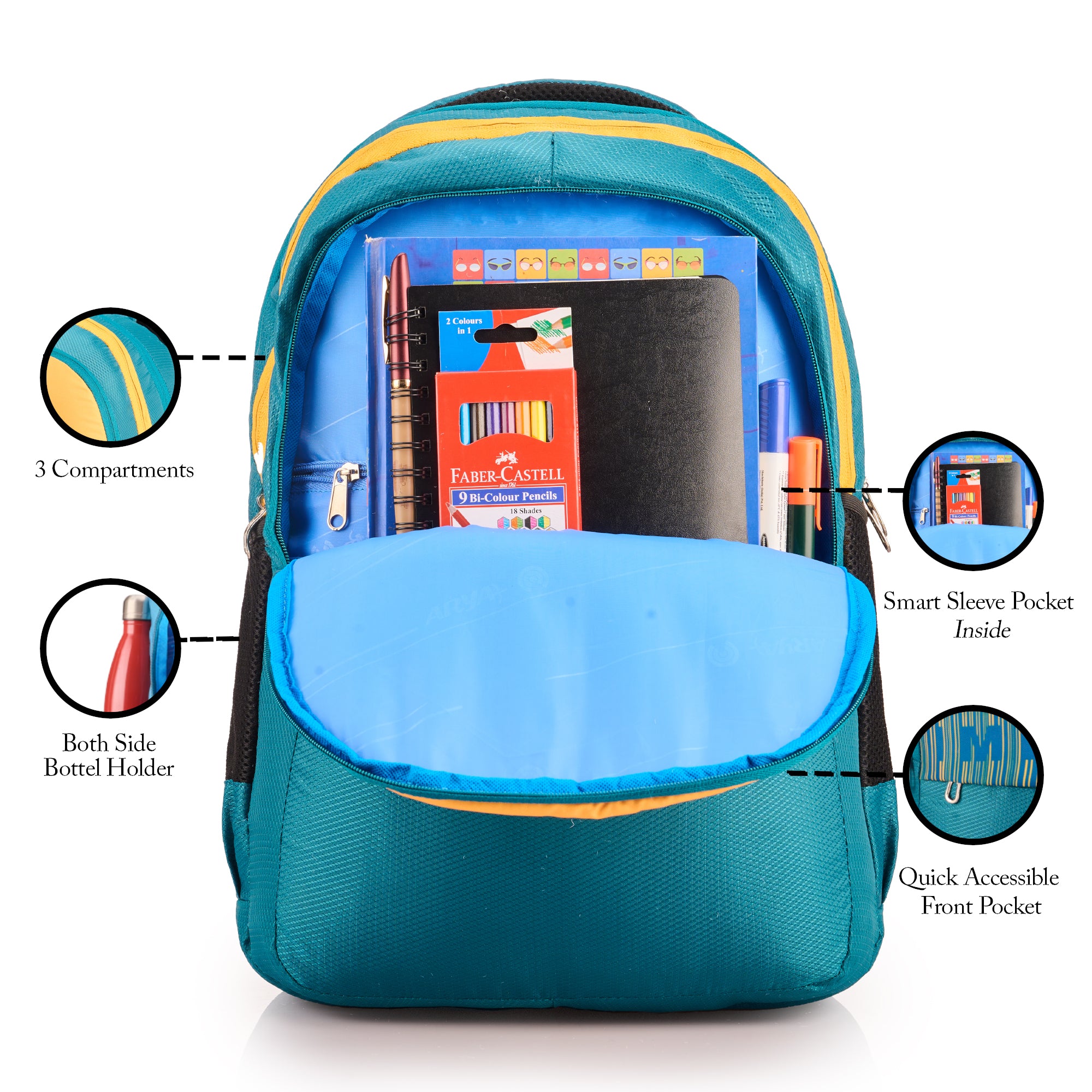 SB Impossible Backpack yellow/ turquoise