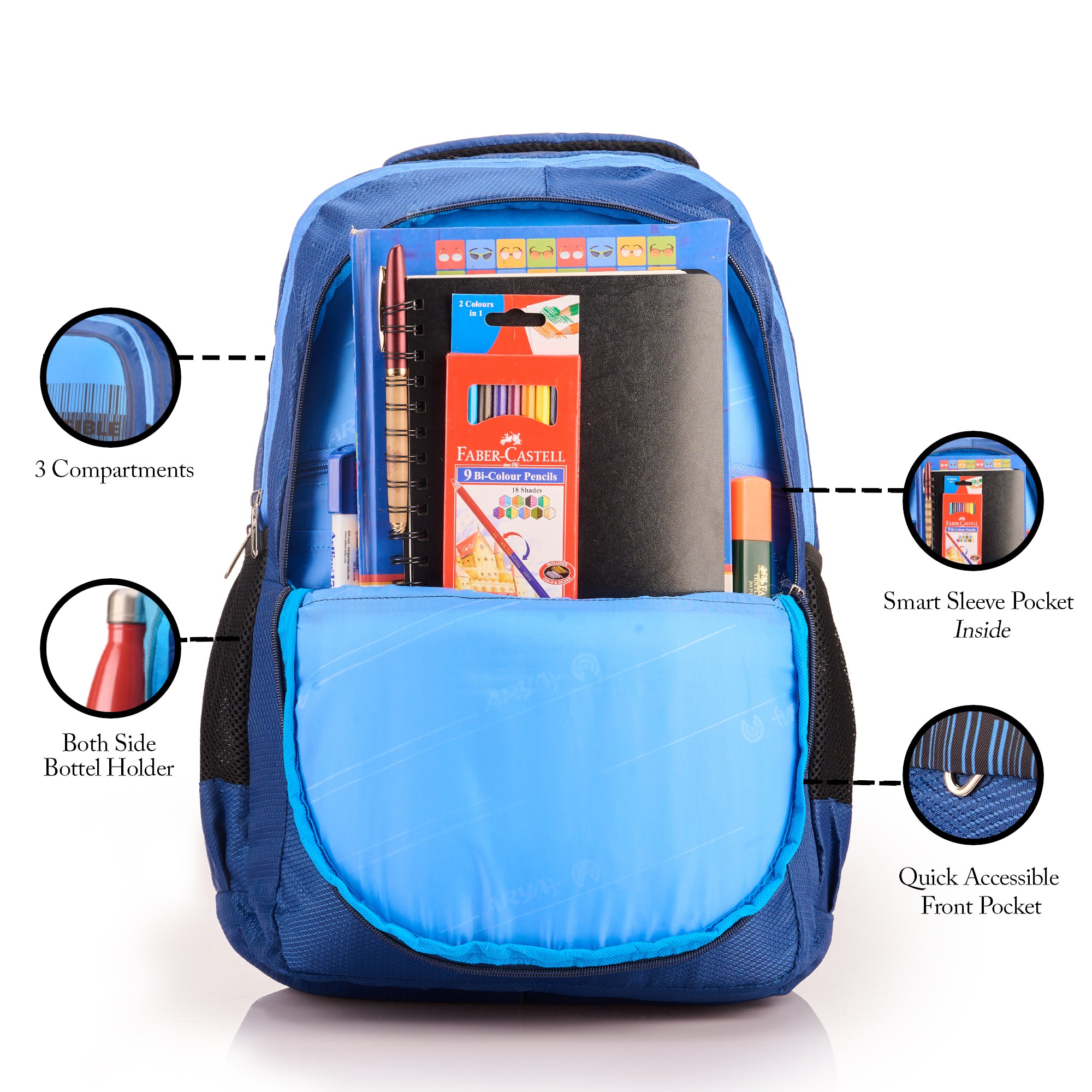 SB Impossible Backpack Sky Blue/ Navy Blue