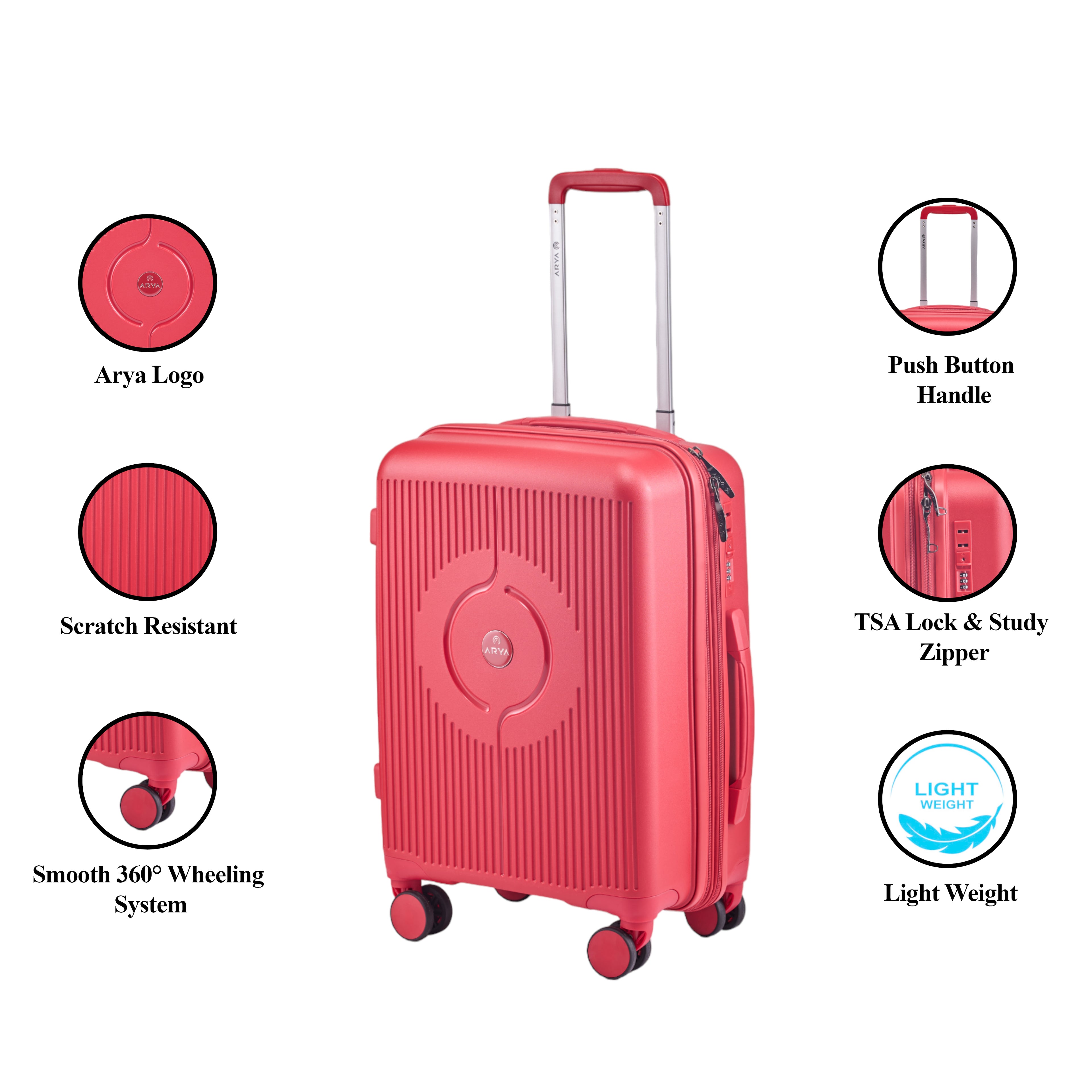 HARD LUGGGAGE - ANDROMEDA 20"-RED