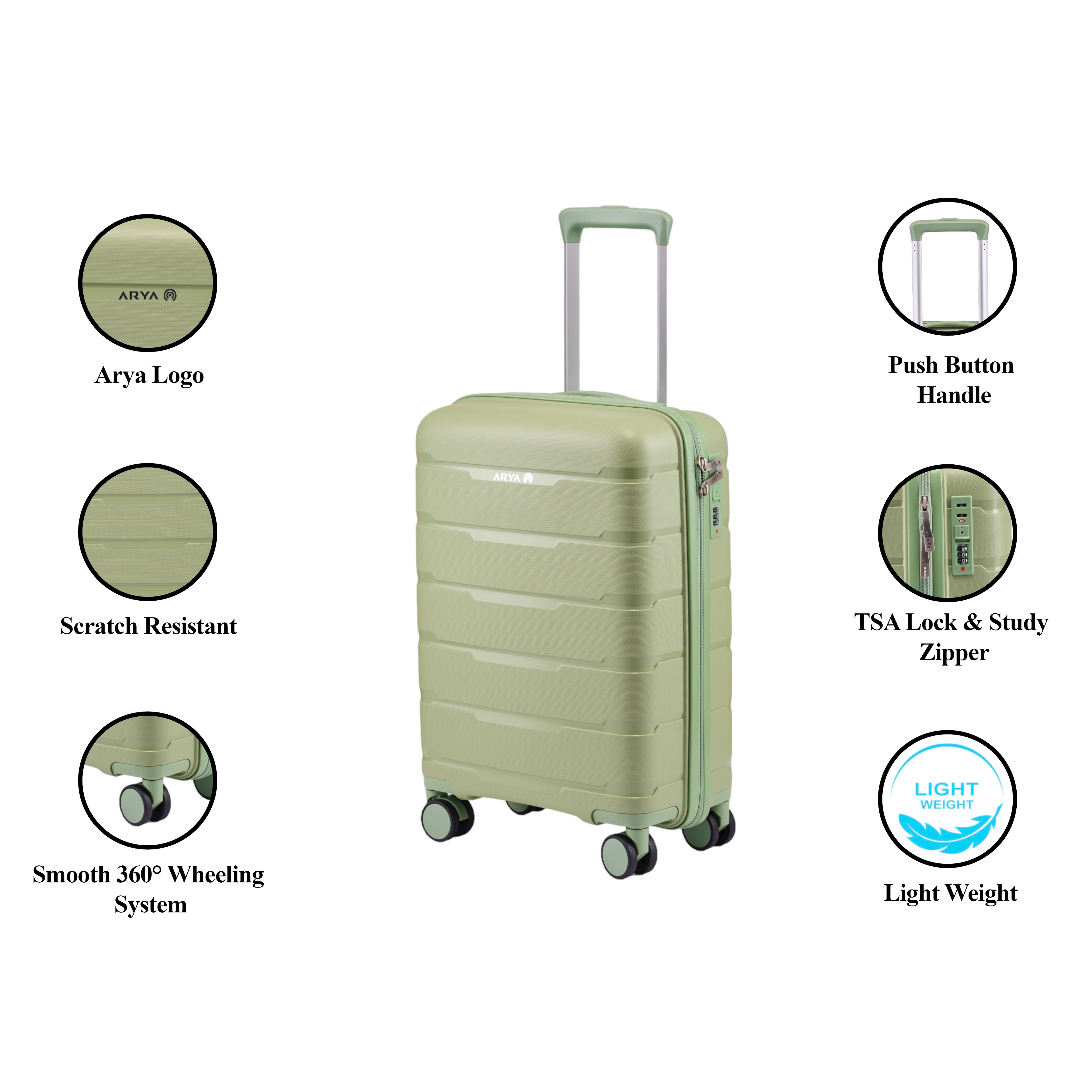 HARD LUGGGAGE - ANTARES 20"-GREEN