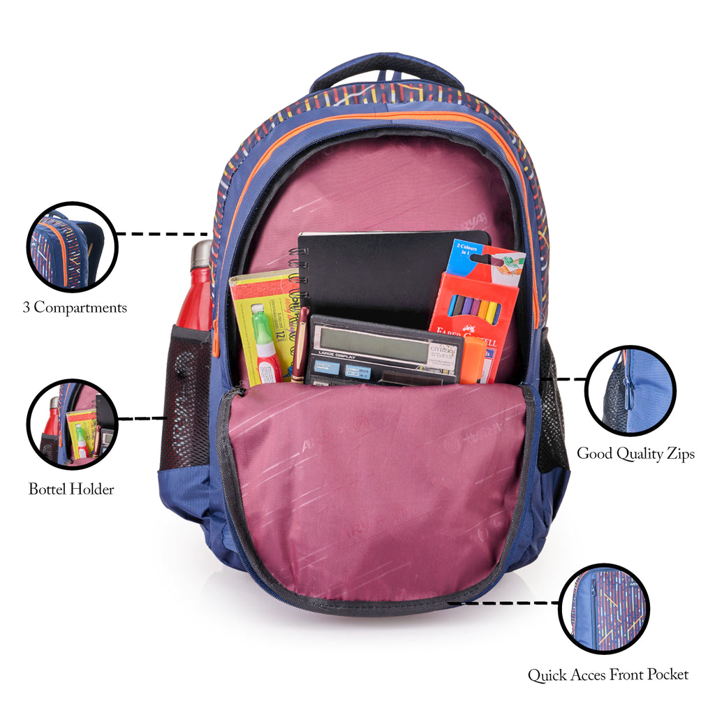 REGULAR BACK PACK LINER-19"(32 LTR) NAVY BLUE