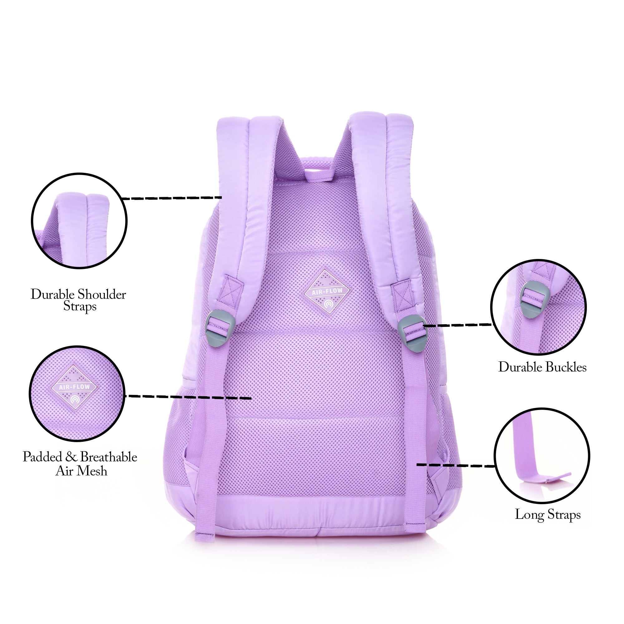 REGULAR BACK PACK LINDA-19"(32 LTR) LAVENDER