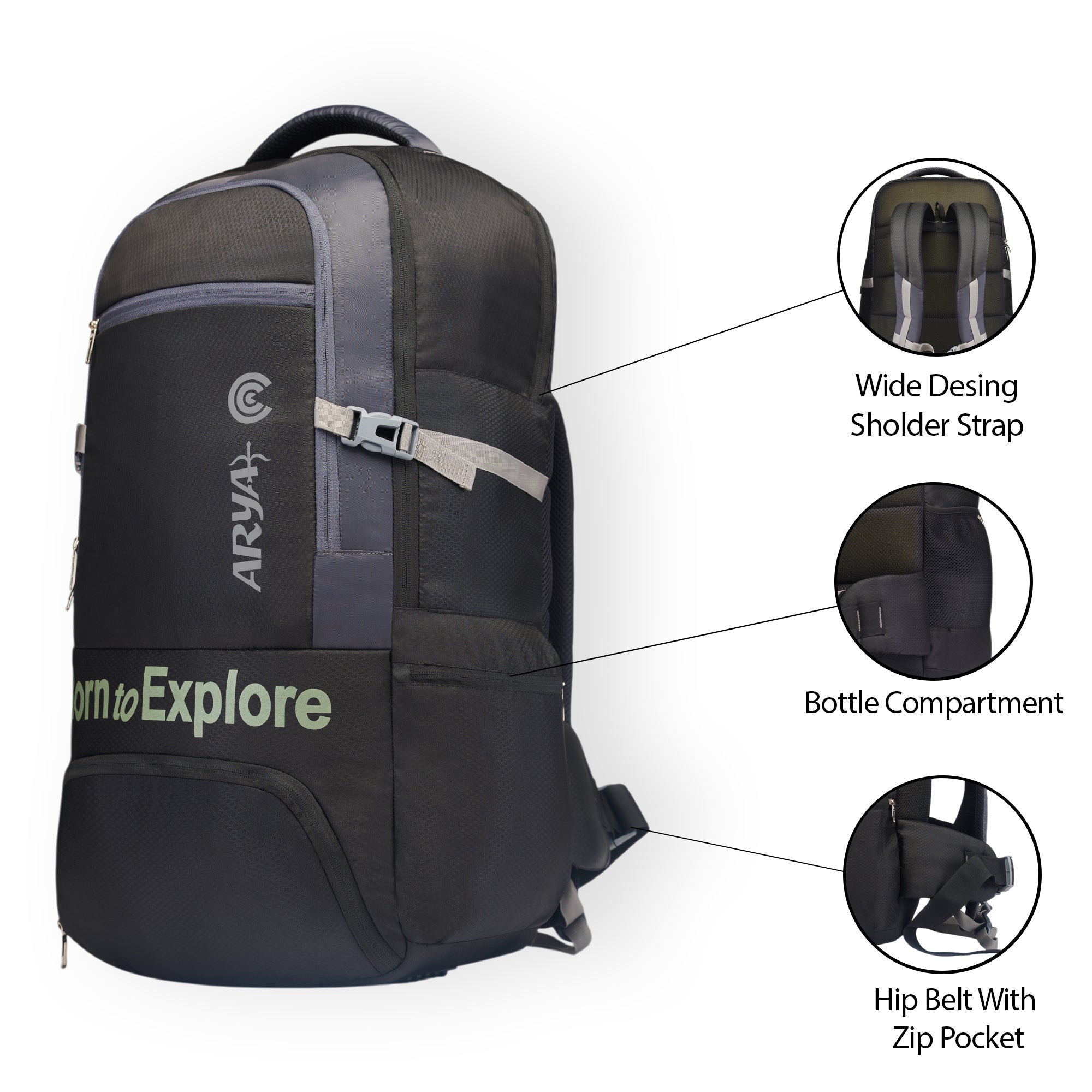SACK KNAPSACK EXPLORE 19 Inch - BLACK