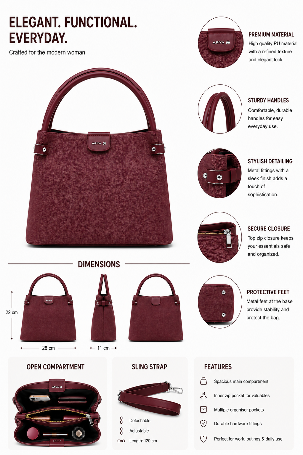 90988 Omisha Burgundy specs