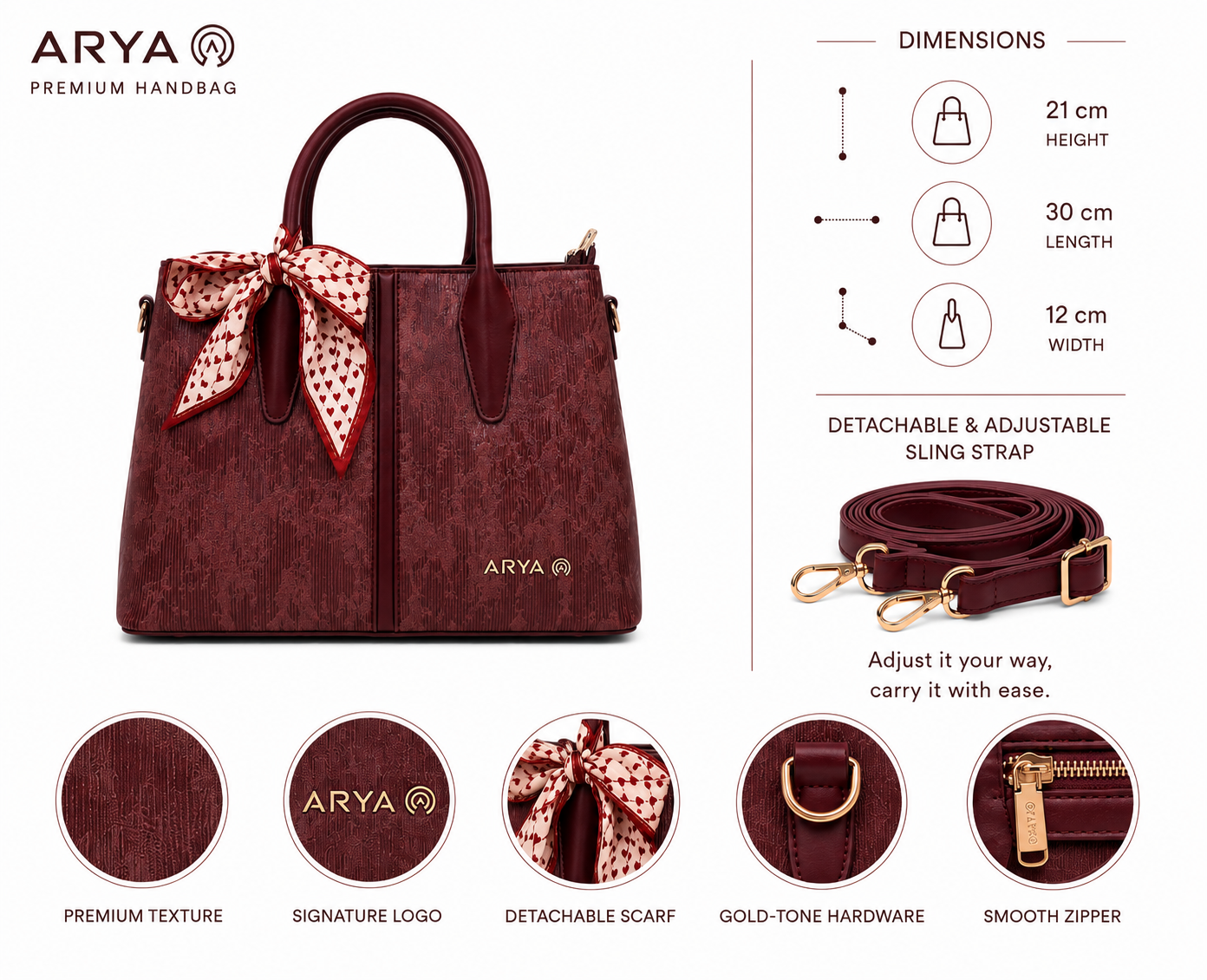 1722 Risha Burgundy specs